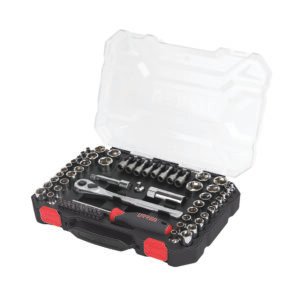 Juego de dados y accesorios cuadro de 1/4" y 3/8" combinado, 63 piezas Urrea JCD01