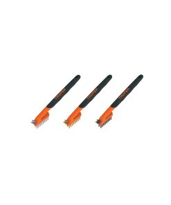 Juego de Mini Cepillos Truper 3 Piezas - Tecnología de 28 Pinceles de Alambre para Limpieza Detallada que Alcanza Áreas de Difícil Acceso (Clave 10652)