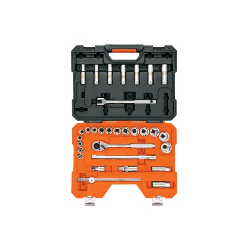 Juego de Herramientas Truper 31 Piezas Cuadro 1/2" std - Tecnología de Encastre Estándar para Mecánica Profesional que Cubre Todas las Necesidades de Mantenimiento (Clave 102260)