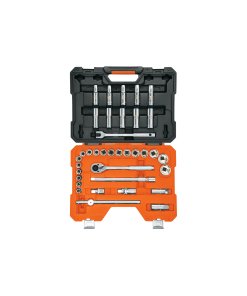 Juego de Herramientas Truper 36 Piezas Cuadro 1/2" mm - Tecnología Milimétrica para Mecánica Avanzada que Proporciona Soluciones Completas en Sistemas Métricos (Clave 102249)