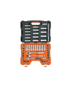 Juego de 56 herramientas Truper Professional 1/2" - Tecnología combinada de medidas estándar y métricas para mecánicos que ofrece soluciones completas en reparaciones complejas (Clave 102261)