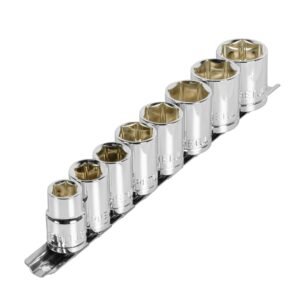 Juego de 8 dados cuadro 1/2' mm, PRETUL