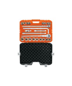 Juego de Herramientas Truper 23 Piezas Cuadro 3/4" mm - Tecnología de Alta Resistencia para Trabajos Industriales que Soporta Torques Elevados en Aplicaciones Exigentes (Clave 13874)