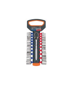 Juego Truper Profesional de Dados mm y std con Matraca - Tecnología de Ajuste con Cuadro 3/8" para Aplicaciones Generales que Equilibra Potencia y Accesibilidad (Clave 103109)