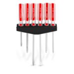 Desarmadores, barra acero cromado, mango PVC (6 pzas) TAMER JD-6