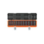 Juego de 12 dados largos cuadro 1/2' de impacto 6 puntas std