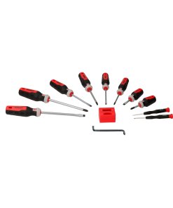 Juego de destornilladores con mango trimaterial y accesorios, 12 piezas Urrea JDT12