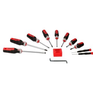 Juego de destornilladores con mango trimaterial y accesorios, 12 piezas Urrea JDT12