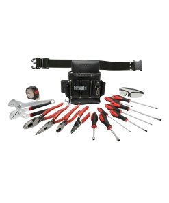 Juego combinado de herramientas para electricista en portaherramientas, 17 piezas Urrea JE17