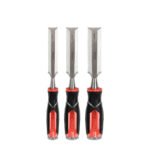 Juego de formones para madera con mango bimaterial 1/4", 1/2" y 3/4", 3 piezas Urrea JFO3
