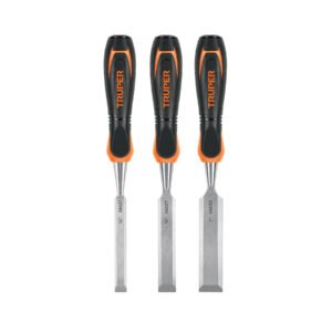 Juego de 3 formones mango Comfort Grip, TRUPER