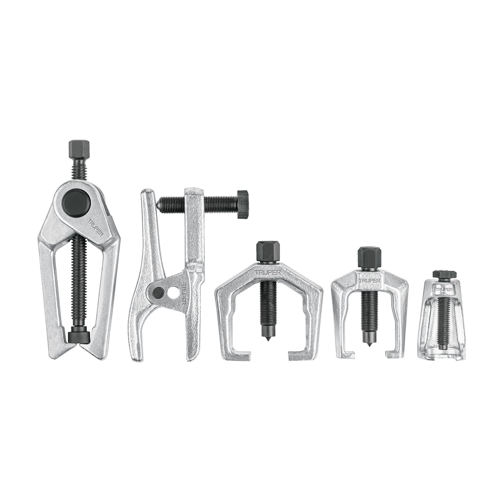 Juego Truper Profesional de Extractor para Rótulas 5 Piezas - Tecnología de Desmontaje para Juntas Esféricas que Simplifica Reparaciones en Sistemas de Dirección (Clave 104036)