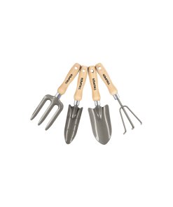Juego de Herramientas Truper 4 Piezas Mangos 6" - Tecnología Compacta para Jardín que Facilita el Trabajo de Precisión en Macetas y Espacios Reducidos (Clave 15030)