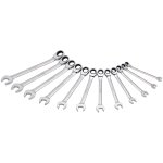 Juego de llaves combinadas pulido espejo de matraca spline métricas, 12 puntas, 12 piezas Urrea JLMC12M