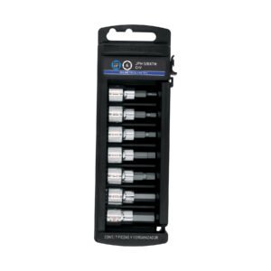 Juego de 7 dados cuadro 3/8' punta hexagonal mm, TRUPER