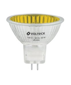 Lámpara Halógena Volteck 50W MR16 Amarilla - Luz Ambiental para Crear Atmósferas Cálidas y Acogedoras (Clave 47256)