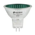 Lámpara de halógeno verde 50 W tipo MR16 en caja, VOLTECK