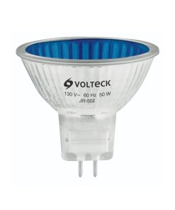 Lámpara Halógena Volteck 50W MR16 Azul - Efecto Lumínico para Decoración y Aplicaciones Especiales (Clave 47249)