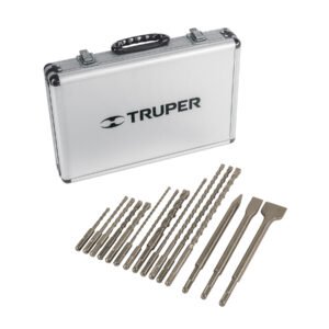 Juego de 15 brocas y cinceles SDS Plus en estuche, TRUPER