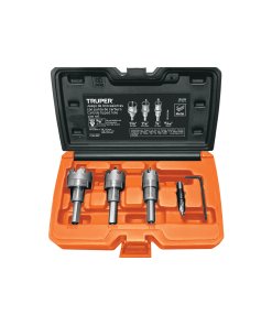 Juego de Brocasierras Truper 3 Piezas - Tecnología de Carburo de Tungsteno para Perforaciones Circulares que Resiste Materiales de Alta Dureza (Clave 103218)