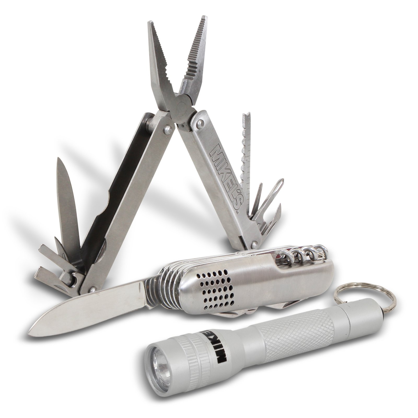 Multiherramientas kit multiusos navaja con lámpara (3 en 1 ) MIKELS KMNL-3