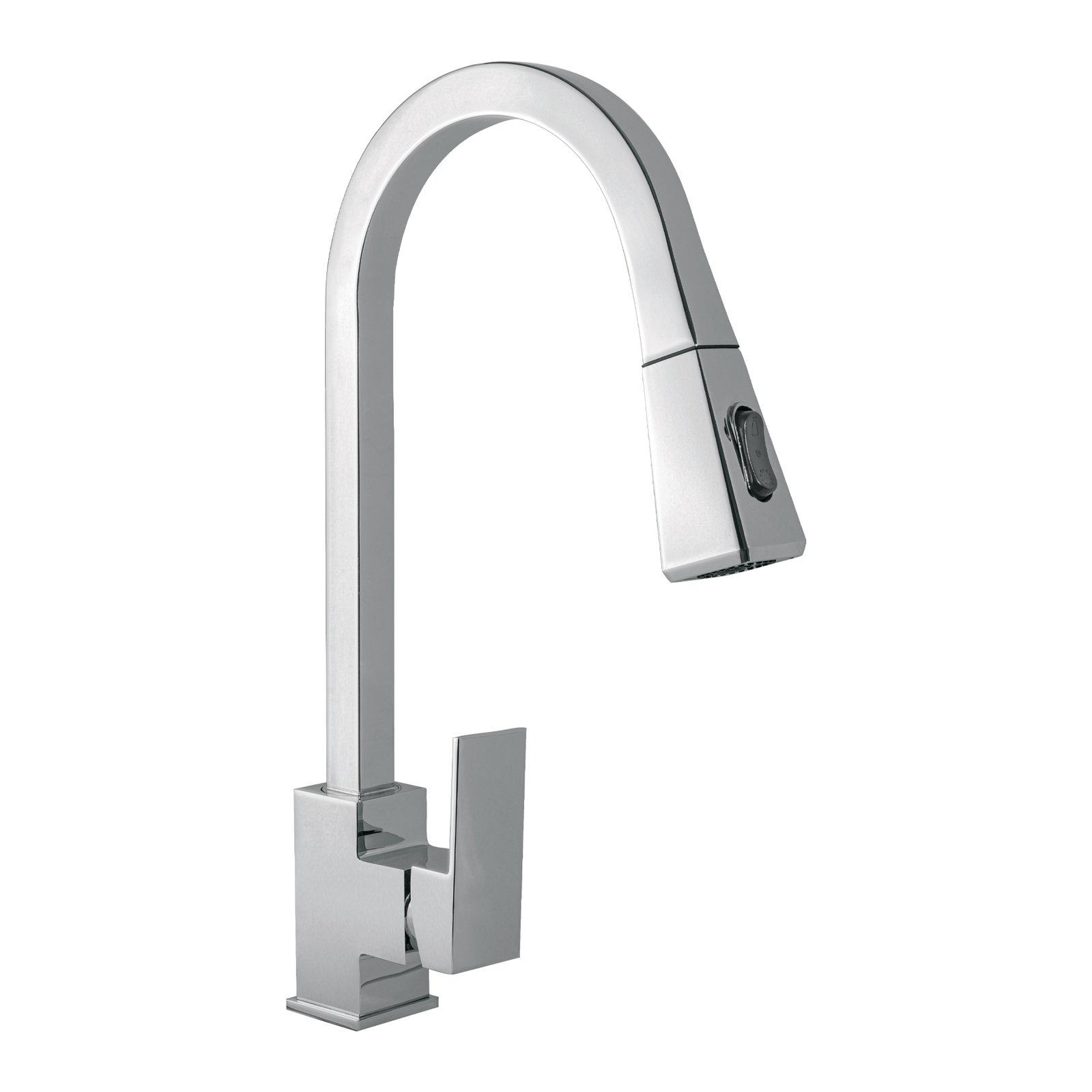 Monomando Nariz Retráctil para Fregadero, Cromo, diseño flexible y funcional, clave 44074 - FOSET KUBO