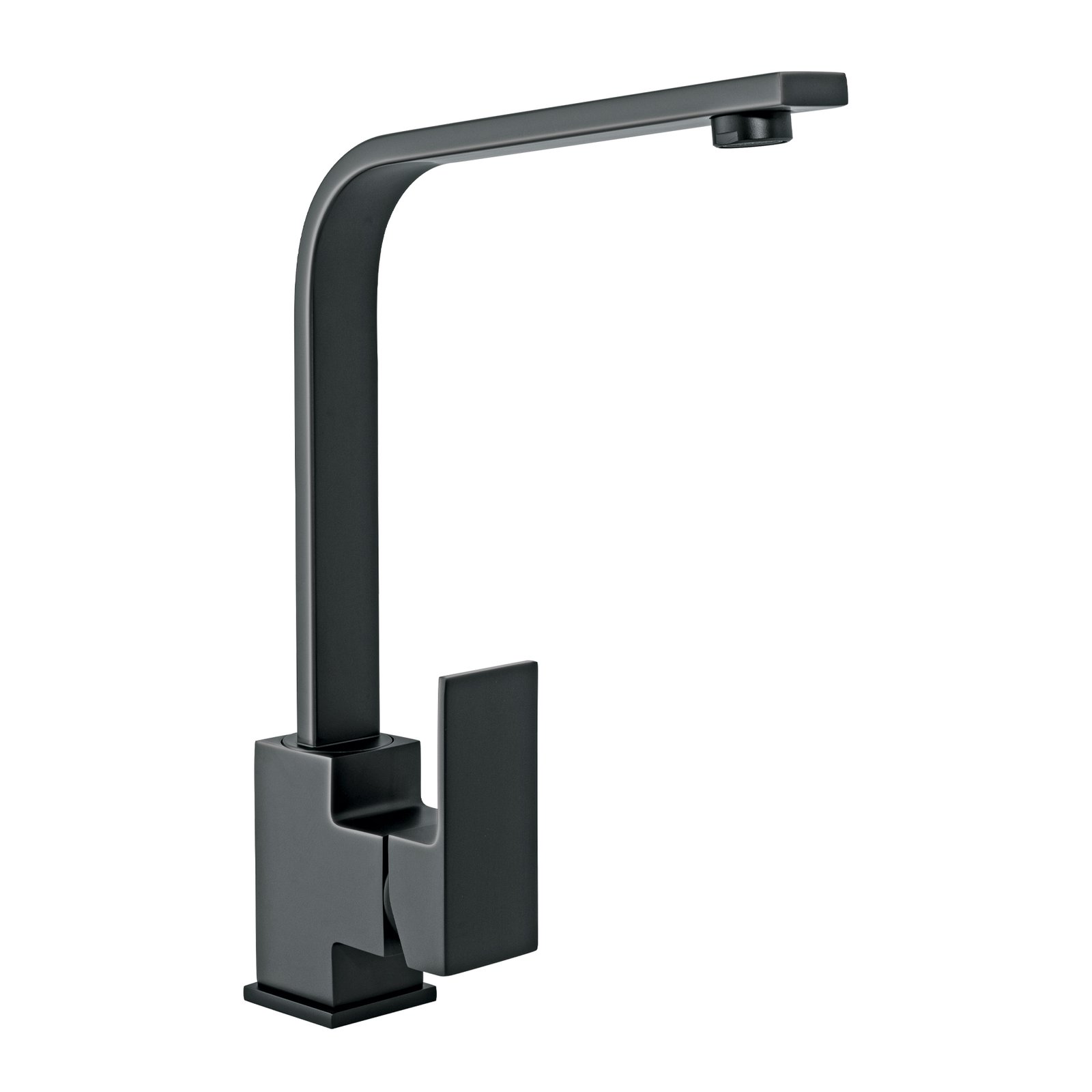 Monomando Cuello Alto para Fregadero, Negro, diseño moderno y resistente, clave 44216 - FOSET KUBO