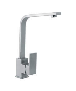 Monomando Cuello Alto para Fregadero, Satín, diseño elegante para fregaderos, clave 44215 - FOSET KUBO