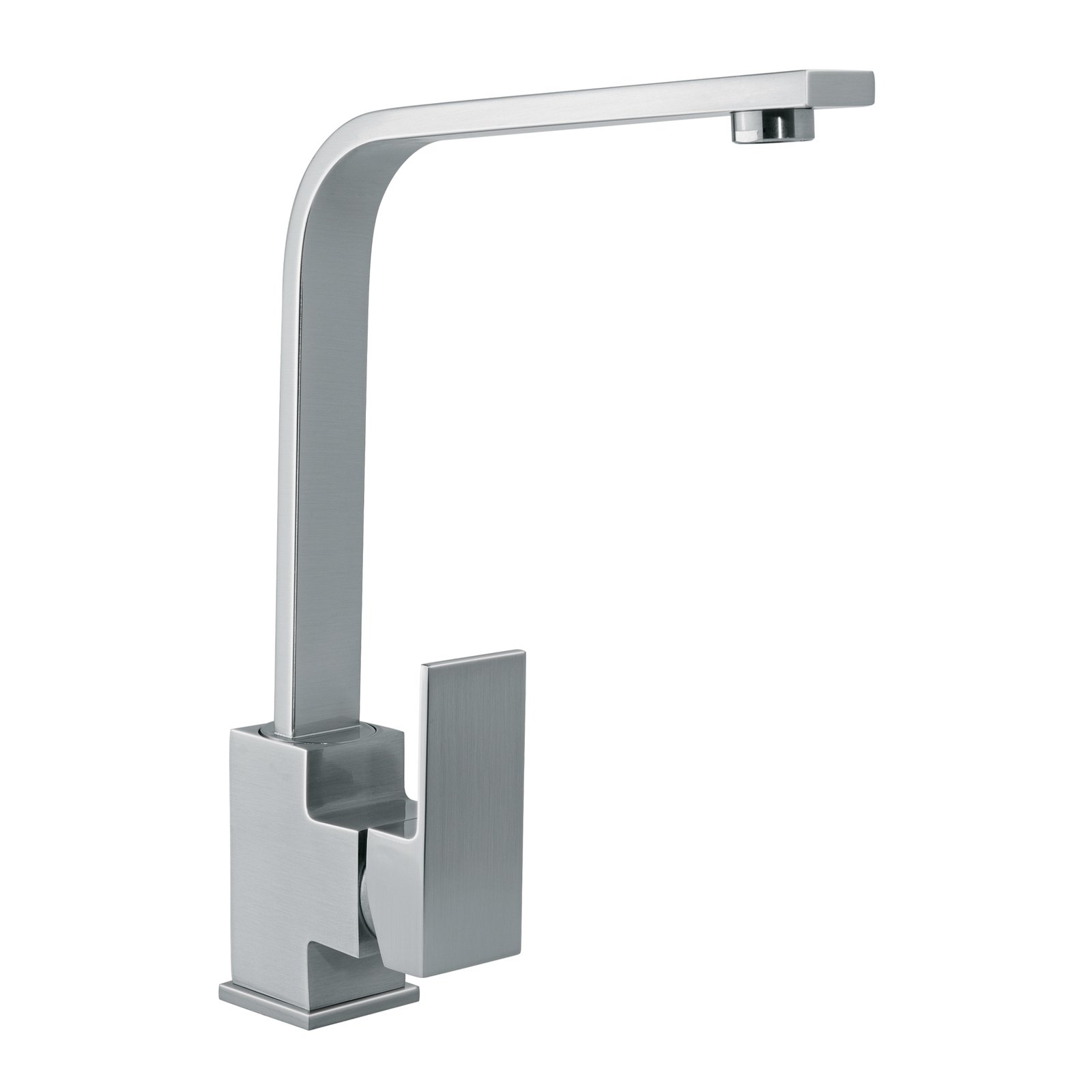 Monomando Cuello Alto para Fregadero, Satín, diseño elegante para fregaderos, clave 44215 - FOSET KUBO