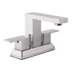 Mezcladora para Lavabo 4', Acabado Cromo, Diseño Elegante y Duradero, Marca Foset Kubo, Clave 44079