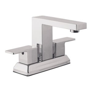 Mezcladora para Lavabo 4', Acabado Cromo, Diseño Elegante y Duradero, Marca Foset Kubo, Clave 44079