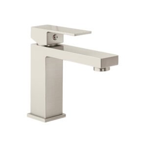 Monomando Corto para Lavabo, Satín, elegante y funcional para lavabo, clave 44202 - FOSET KUBO