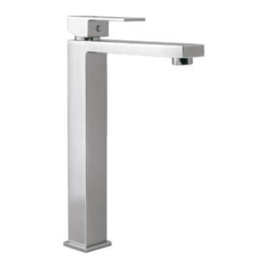 Monomando Alto para Lavabo, Acabado Cromo, Estilo Contemporáneo y Funcional, Marca Foset Kubo, Clave 44072
