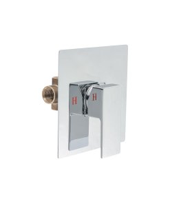 Monomando para Regadera Sin Desviador, Acabado Cromo, Diseño Compacto y Funcional, Marca Foset Kubo, Clave 44081