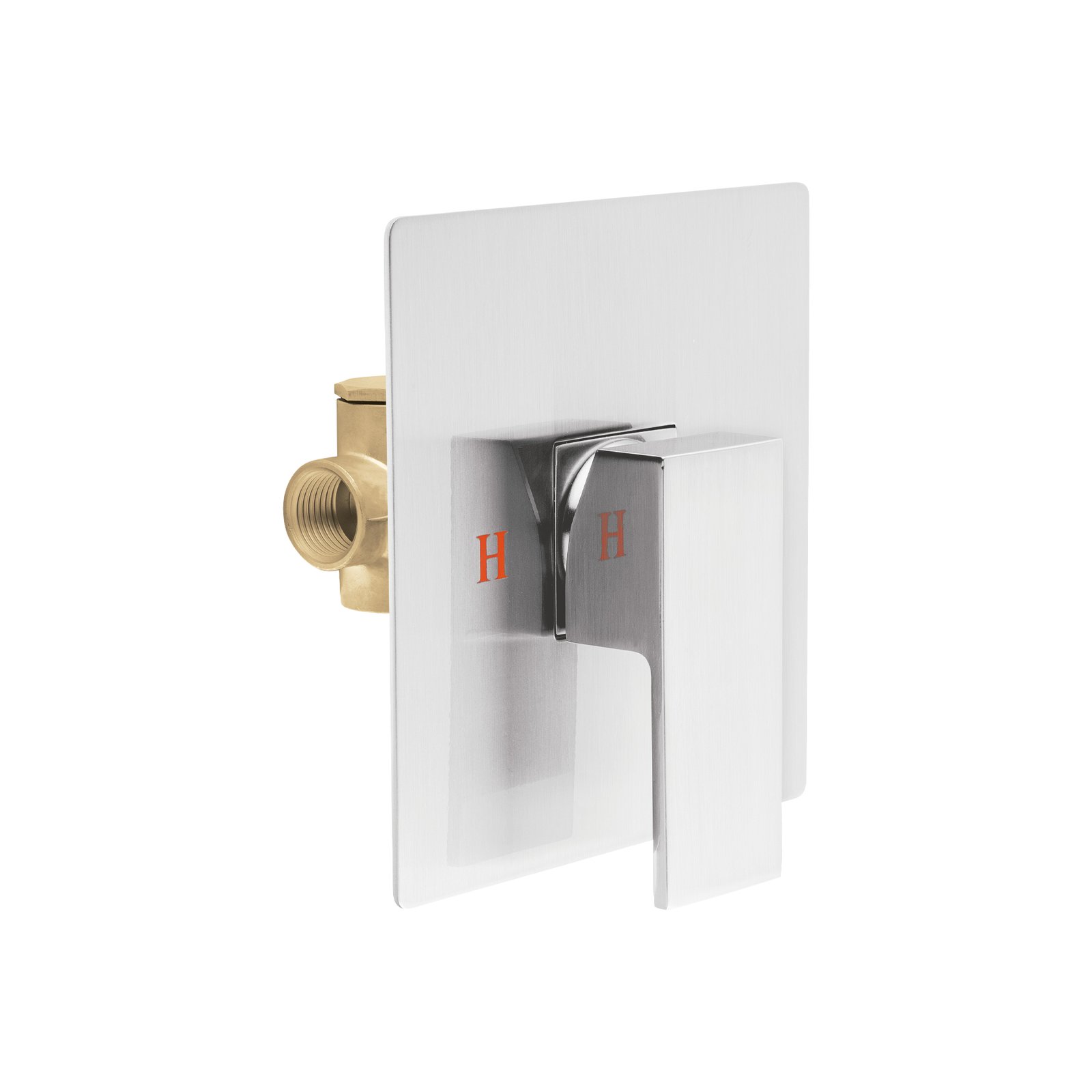 Monomando para Regadera Sin Desviador, Acabado Satín, Estilo Elegante y Funcional, Marca Foset Kubo, Clave 44266