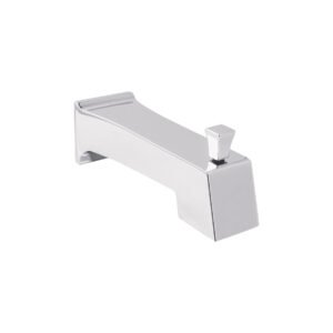 Salida de Tina con Desviador, Acabado Cromo, Diseño Compacto y Duradero, Marca Foset Kubo, Clave 44088