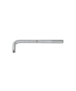 Mango Cuadro Truper 1/2" en 'L' 9" - Tecnología de Palanca para Mecánica Profesional que Multiplica la Fuerza Aplicada en Espacios Reducidos (Clave 13913)