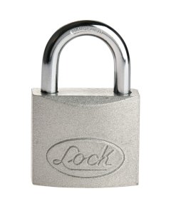 Candado de acero largo 38 mm, llave estándar, en caja Lock L22L38A