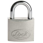 Candado de acero corto 38 mm, llave estándar, en caja Lock L22S38A