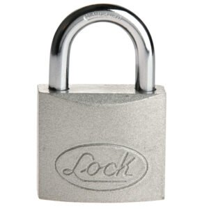 Candado de acero corto 38 mm, llave estándar, en caja Lock L22S38A