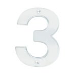 Número 3 bold 4" níquel satinado Lock L603C