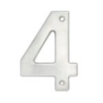 Número 4 bold 4" níquel satinado Lock L604C