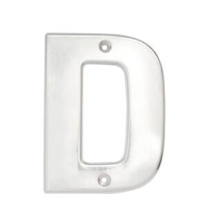 Letra D bold 4" cromo satinado Lock L70DC