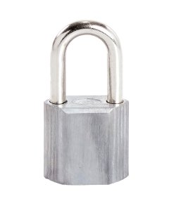 Candado No.9 largo 38 mm, color gris, llave estándar Lock L9L38EGS