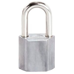 Candado No.9 largo 38 mm, color gris, llave estándar Lock L9L38EGS