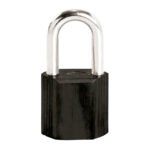 Candado No.9 largo 38 mm, color negro, llave estándar Lock L9L38ENG