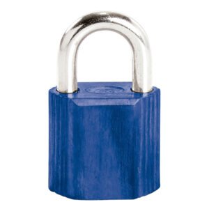 Candado No.9 corto 38 mm, color azul, llave estándar Lock L9S38EAZ