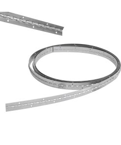 Bisagra piano barrenadas 1-1/4" x 3.5 m, natural, en caja Lock LBP23H