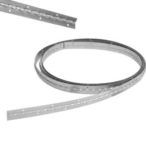 Bisagra piano barrenadas 1-1/4" x 1 m, natural, en caja Lock LBP2H