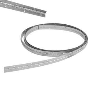 Bisagra piano barrenadas 1-1/2" x 3.5 m, natural, en caja Lock LBP33H